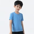 thumbnail image 5 of GYRATEDREAM Kids Boys Girls Athletic Shirts Short Sleeve Dry Fit Sports T-Shirts Tops Crew Neck Basic Activewear Performance Clothing for 13-14T Orange, 5 of 9