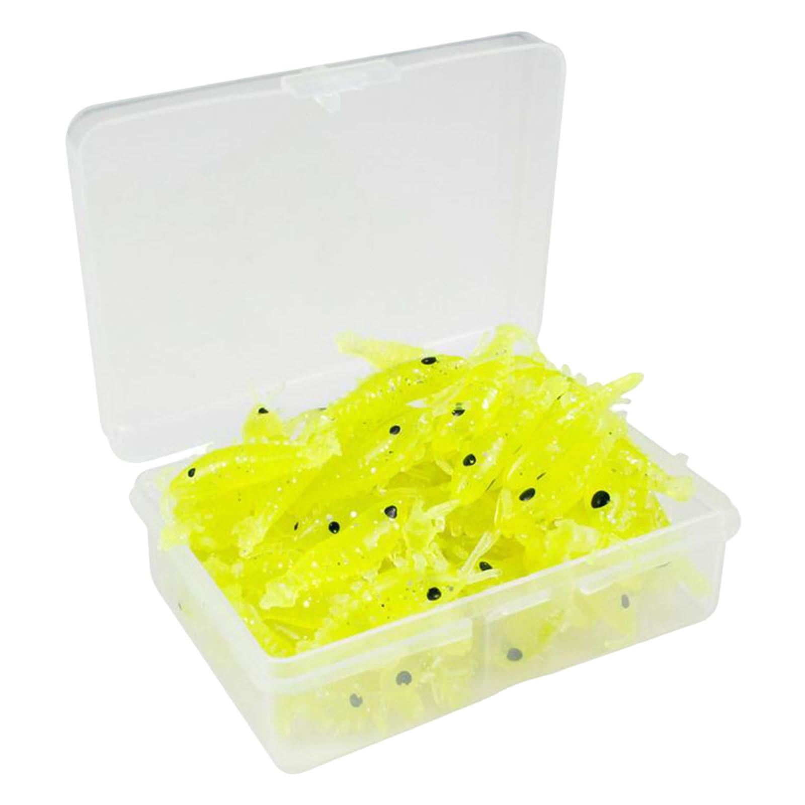 Nishiyuenyi Artificial Fishing Baits Saltwater Fishing Tackles Silicone Shrimp Lures Set for Yellow