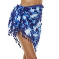 thumbnail image 4 of Zando Beach Cover Up Women Bikini Cover Ups Skirts with Tassels Swim Coverup for Women Swimsuit Wrap Blue Tie-Dye, 4 of 4