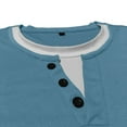 thumbnail image 4 of HUANBAI Casual T Shirt With Double Layer Neck Design Comfortable Daily Wear Basic Top, 4 of 6