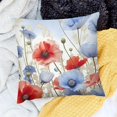thumbnail image 2 of BANET Pillow Covers, America Patriotic Red Blue Poppy Flower Decorative Pillowcase, Sofa Cushion Case Couch Porch Patio Bed Home Decor 20x20in, 2 of 5