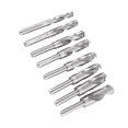 thumbnail image 3 of Juego de 8 brocas helicoidales de acero de alto carbono blancas, grandes, con tratamiento térmico industrial, 3 of 14