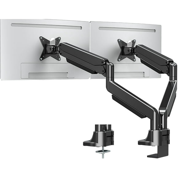 MOUNTUP Dual Monitor Mount fits 17''-42'' Ultrawide Screen, Holds 6.6-33lbs, Dual Monitor Arm Desk Mount, Heavy Duty Gas Spring Monitor Stand for 2 Monitors, Vesa Mount with Clamp/Grommet Base