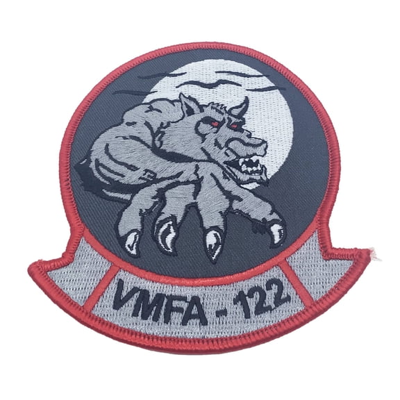 VMFA-122 Werewolves Patch Plastic Backing