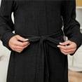 thumbnail image 2 of LYCY Womens Soft Long Robe, Lightweight Full Length Knit Bathrobe for Sleepwear & Loungewear Robe（Black, 2XL）, 2 of 4