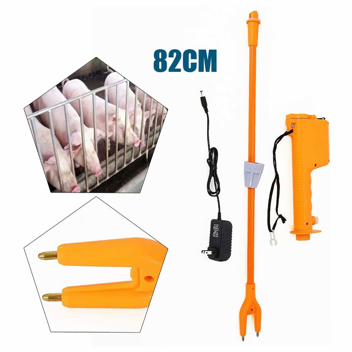 Hot-Shot Livestock Electric Shocker Prod Cattle Pig Wand Rechargeable Animal US 