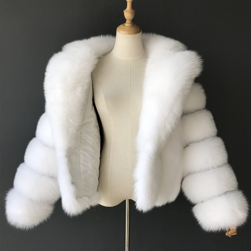 PIKADINGNIS Winter Thicken Mink Coats Women Fashion Turndown Collar Short Faux Fur Coat Elegant Warm Plush Outerwear Womens Jacket - image 4 of 6