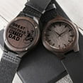 thumbnail image 3 of Great Fisherman Better Dad For Father Gift Engraved Wooden Watch, 3 of 7