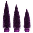 thumbnail image 1 of Vickerman LS191226 Arbre Ovale à Paillettes Prune 12-14-16 Po. - Ensemble de 3, 1 of 4