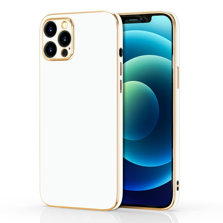KIQ Soft TPU Anti-Scratch, Full-Body Gold Trim Camera Window 