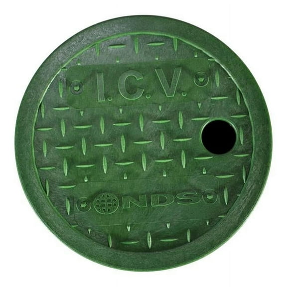 NDS ICV 7 in. W X 1.6 in. H Round Valve Box Cover Green