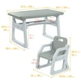 thumbnail image 2 of ECR4Kids Toddler Plus Desk and Chair Set, Childrens Furniture, Grey/Light Grey, 2-Piece, 2 of 9