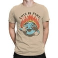 thumbnail image 2 of Smiling Earth on Fire Men's T-shirt, 2 of 3