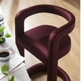 thumbnail image 4 of Modway Winslow 27"H Performance Velvet Barrel Back Counter Stool in Mulberry, 4 of 9