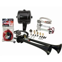 Kleinn Dual Black Horn Kit w/ 120 PSI Air Compressor / 0.5 gal Air Tank