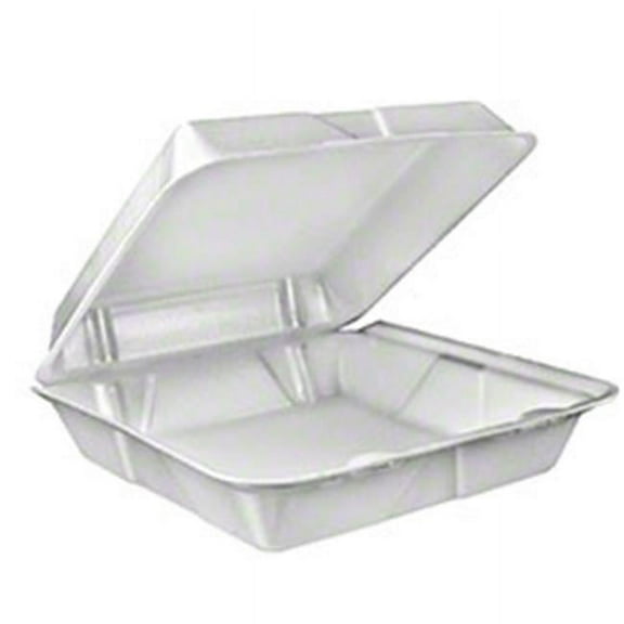 DCC Foam Hinged Lid Containers, White