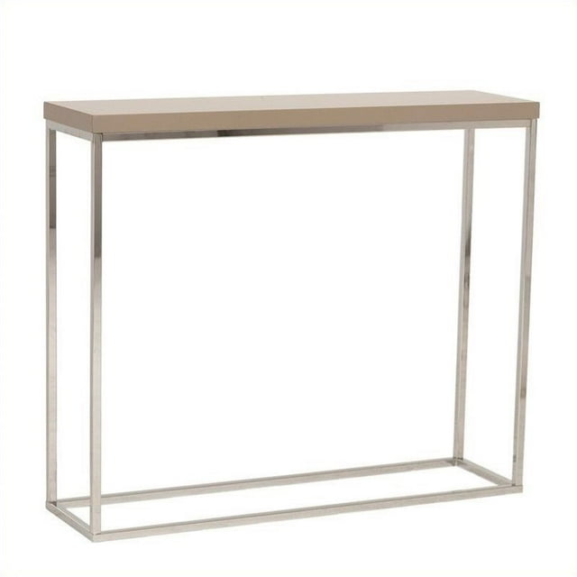 Eurostyle Teresa Console Table in Taupe Lacquer