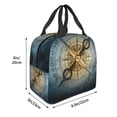 thumbnail image 3 of Easygdp Vintage Compass Bolsa Térmica Premium - Tela Oxford Impermeable, Gran Capacidad, Bolsillo Frontal, Unisex para Trabajo, Escuela, Actividades al Aire Libre y Picnics, 3 of 8