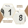 thumbnail image 5 of FONDOTIN Vintage Calendar Wooden 1 Set, 5 of 6
