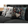 thumbnail image 5 of Ambesonne Romantic Throw Pillow Cover 4 Pack, Watercolor Dear Love XOXO, 16", Dark Petrol Blue Red, 5 of 8