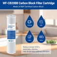 thumbnail image 3 of HQUA Whole House Carbon Block Replacement Filter Cartridge, WF-CB20BB, NSF certified Carbon Block, 3 of 5