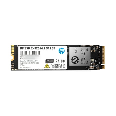 HP SSD EX920 512GB M.2 PCI Express 3.0 NVMe 1.3 SSD (Solid State (Best Pci Express Ssd)