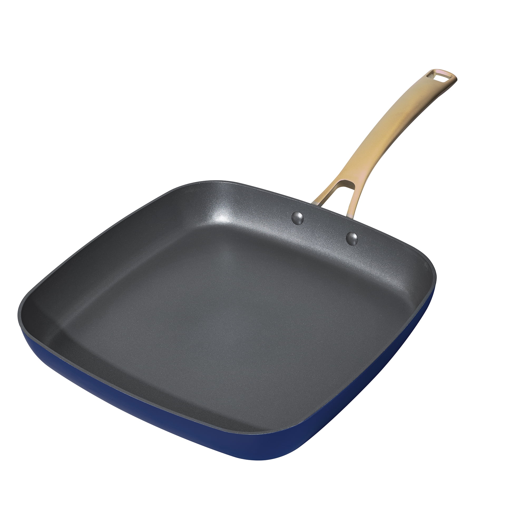 PFOA Free 11 Blue Forged Aluminum Square Marble Granite Nonstick Ceramic Griddle Frying & Grill Pan 
