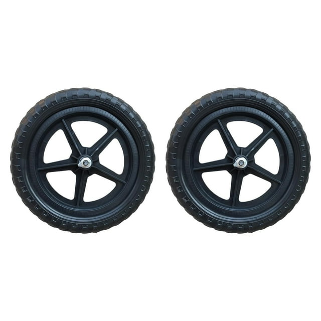 jinwen 1 Paire de Roues de Remplacement pour Draisienne Noires Garçons Filles Roues de Vélo Légères Moyeu de Roue Pentagramme