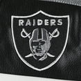 thumbnail image 4 of Women's The Wild Collective  Black Las Vegas Raiders Faux Leather Full-Zip Racing Jacket, 4 of 4