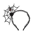 thumbnail image 1 of Halloween Spider Headband Spiderweb Hair Hoop Halloween Party Cosplay Masquerade Costume Accessory (Black), 1 of 5