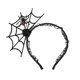 thumbnail image 1 of Diadema de araña de Halloween, aro para el pelo de telaraña, accesorio para disfraz de mascarada, fiesta de Halloween, Cosplay (negro), 1 of 5