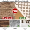 thumbnail image 4 of Office Chair Mat for Hardwood & Tile Floor,Boho Khaki White Checkered 48"x36" Low-Pile Computer Chair Mat for Rolling Chairs Carpet, Under Desk Non Slip Gaming Rug,Rubber Backing Large Protector Mat, 4 of 6