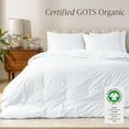 thumbnail image 3 of Bare Home Organic Cotton Duvet Cover Set, Percale Weave, Twin/Twin XL, White, 3 of 10