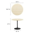 thumbnail image 6 of Modway Lippa 36" Round Modern Wood Dining Table in Brown and Black, 6 of 8