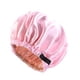thumbnail image 4 of Gorro de noche de satén invisible con hebilla plana ajustable, gorro redondo de doble capa de seda artificial, gorro de ducha, gorro para el cabello de belleza., 4 of 5
