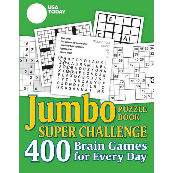 USA Today Puzzles USA Today Jumbo Puzzle Book Super Challenge: 400 Brain Games for Every Day, (Paperback)