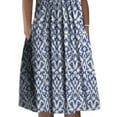 thumbnail image 4 of FASHIONWT Women Vintage Easter Printed Short Sleeve Crewneck Midi Pockets Dress, 4 of 4