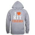 thumbnail image 1 of W Republic 553-370-HGY-01 Rochester Institute of Technology Sweat à Capuche I Love, Gris Chiné - Petit, 1 of 1