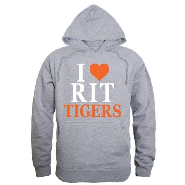 W Republic 553-370-HGY-01 Rochester Institute of Technology Sweat à Capuche I Love, Gris Chiné - Petit