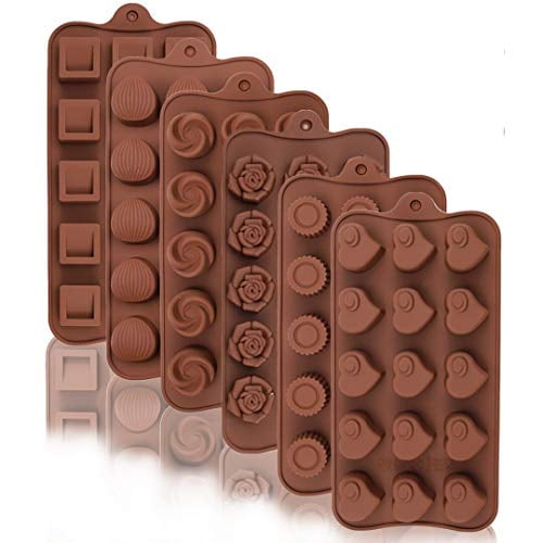 Chocolate Molds Silicone Candy Mold Hard Candy Silicone Gummy Molds Set of 6 
