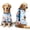 Blue, variant on Pet Pajamas For Large Dogs 4 Legs Stretch Soft Dog Onesies Lightweight Pet Clothes Jammies For Large Breeds White L