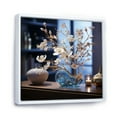 thumbnail image 2 of Designart "Cornflowers Adorned With Gilded Accents" Cornflowers Floater Framed Wall Art Living Room, 2 of 5