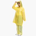 thumbnail image 4 of 2 Pack Raincoats for Adults Reusable 2PC Raincoat and 2PC PantsEVA Rain Ponchos Lightweight Raincoat Waterproof Rain Gear for Men and Women(Yellow,One Size), 4 of 4