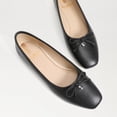 thumbnail image 7 of Sam Edelman Meadow Black Leather Slip On Squared Toe Bow Detailed Ballet Flats (Black Leather, 9), 7 of 7