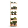 thumbnail image 3 of Corner Ladder Shelf Storage Shelving, 5 Tier Books/CDs/Albums/Files Holder in Living Room Home Office,Simple Assembly, 3 of 7