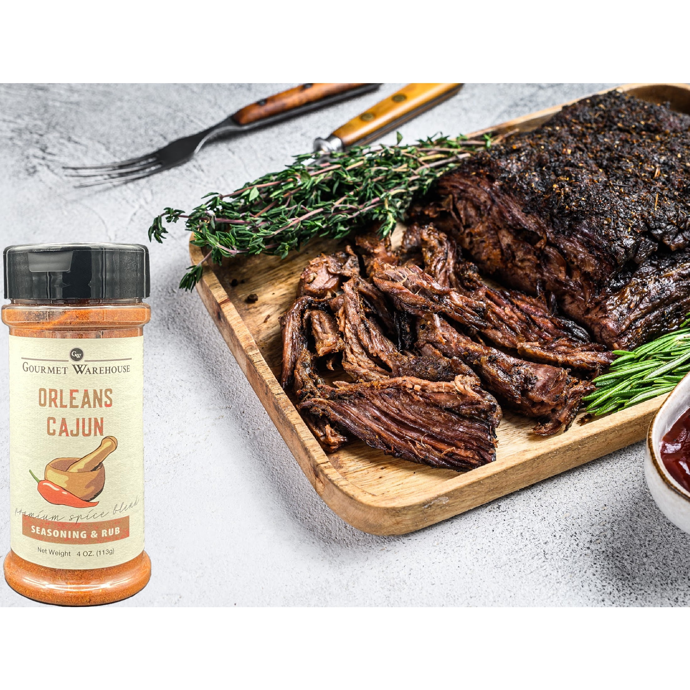 Gourmet Warehouse Orleans Cajun Spice Rub, 4 oz