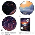 thumbnail image 3 of Designart "Night Mirage in African Art II" African Floater Framed Canvas Wall Art, 3 of 7