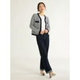 thumbnail image 2 of Free Assembly Women’s and Women 's Plus Welt Pocket Cardigan Sweater, Lightweight, Sizes XS-4X, 2 of 6