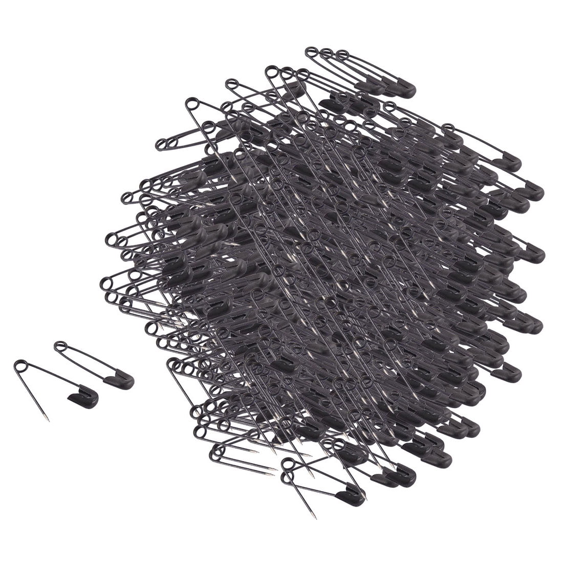 Metal Clothing Sewing Tool Clip Buttons Safety Pins Black 1000pcs