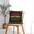 thumbnail image 3 of Black History Month Day Square Pillow Decorations 18"X18" Pillow Covers Throw Pillow Case Cushion Case for Room Bedroom Sofa Chair Car Home Decor Gifts, 3 of 6